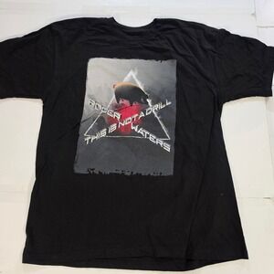 Roger Waters This Is Not A Drill 2022 Tour T-Shirt Mens XL Black Flying Pig Pink